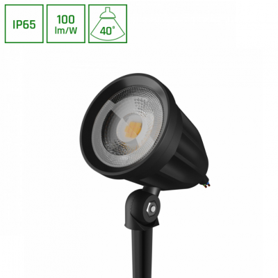 Oprawa ogrodowa FLORI LIGERO 6W NW b. neutralna 230V 40st IP65 53x77mm + 145mm spike CZARNY Spectrum LED (SLI012017NW_PW)
